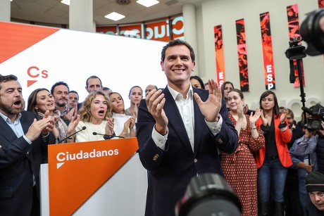 Albert Rivera resigns after electoral bump for Ciudadanos, Madrid, Spain - 11 Nov 2019