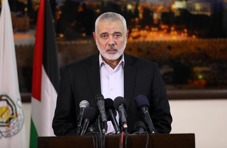 Ismail Haniyeh hold a press conference with Palestinian factin leaders,  Gaza City, Palestinian Territories - 10 Nov 2019