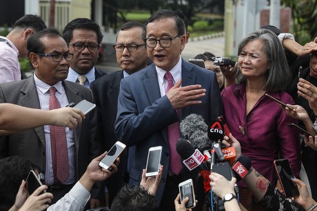 Self-exiled former Cambodian opposition leader Sam Rainsy in Malaysia, Kuala Lumpur - 12 Nov 2019