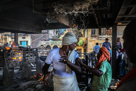 3840 Man Performs Rituals Inside Holy Editorial Stock Photo - Stock ...