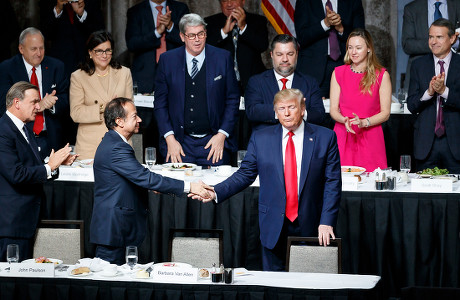 US President Donald Trump addresses the Economic Club of New York, USA - 12 Nov 2019