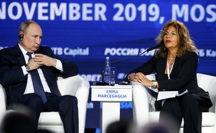 Russian President Vladimir Putin attends VTB Capital 'Russia Calling!' Investment Forum in Moscow, Russian Federation - 20 Nov 2019