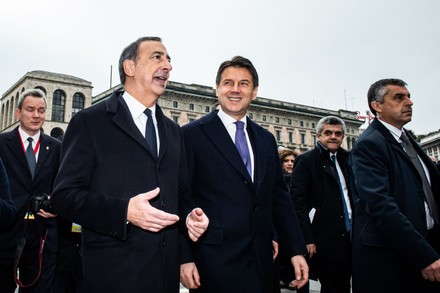Italian Prime Minister Giuseppe Conte visit to Milan, Italy - 21 Nov 2019