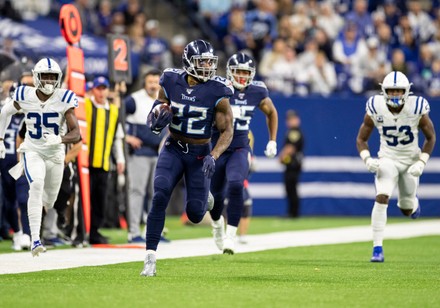 Indianapolis, Indiana, USA. 01st Dec, 2019. Tennessee Titans running back Derrick  Henry (22) during pregame of NFL football game action between the Tennessee  Titans and the Indianapolis Colts at Lucas Oil Stadium