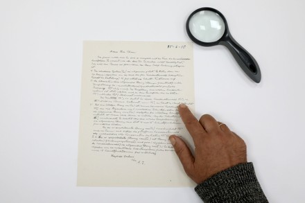 Albert Einstein letter will go up for auction in Jerusalem, Israel - 03 Dec 2019