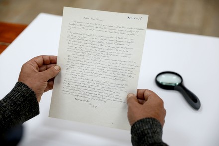 Albert Einstein letter will go up for auction in Jerusalem, Israel - 03 Dec 2019