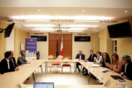 The family members of murdered journalist Daphne Caruana Galicia meet an EU delegation in Valletta, Malta - 03 Dec 2019