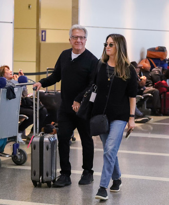 Dustin Hoffman and Lisa Gottsegen at LAX International Airport, Los Angeles, USA - 05 Dec 2019