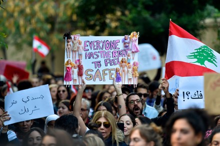 Lebanese women protest in Beirut, Lebanon - 07 Dec 2019 Stock Pictures ...