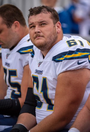 Los Angeles Chargers offensive lineman Scott Quessenberry (61