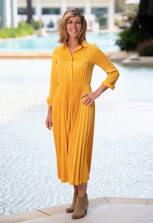 kate garraway yellow and black dress