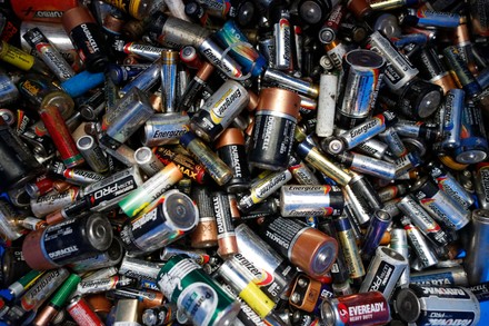 Pile Discarded Alkaline Zinc Carbon Batteries Editorial Stock Photo ...