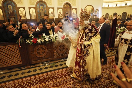 Egyptian President al-Sisi attends Orthodox Christmas, Cairo, Egypt - 06 Jan 2020