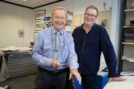 Features - Daily Mail Cartoonist Mac ( Stanley Mcmurtry) And His Successor Paul Thomas In Mac's Studio.