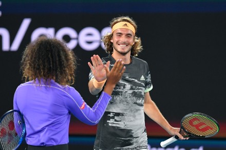 Stefanos Tsitsipas Naomi Osaka High Five Editorial Stock Photo Stock