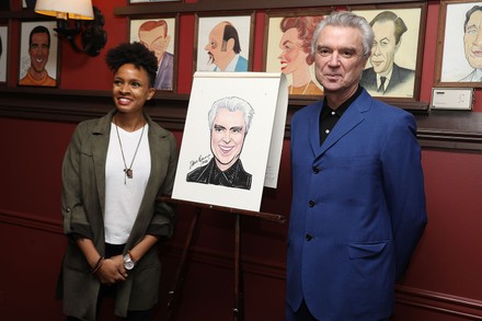 David Byrne Honored with a Sardi's Portrait Commemorating AMERICAN UTOPIA's Broadway Engagement, New York, USA - 29 Jan 2020