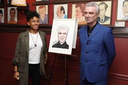 David Byrne Honored with a Sardi's Portrait Commemorating AMERICAN UTOPIA's Broadway Engagement, New York, USA - 29 Jan 2020