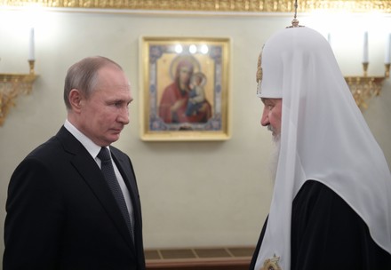 Russian President Putin and Patriarch Kirill meet in Moscow, Russian Federation - 01 Feb 2020