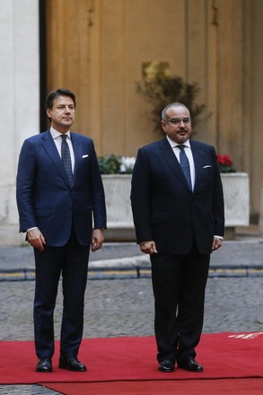 Italian PM Conte meets Bahrain's Crown Prince al-Khalifa, Rome, Italy - 03 Feb 2020