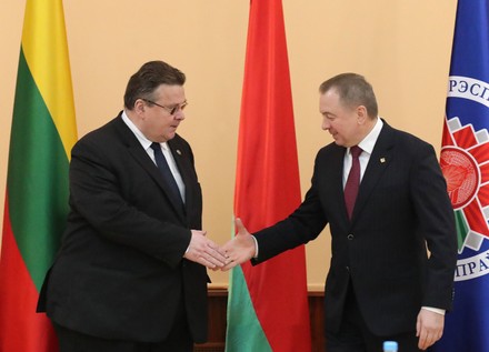 Minister of Foreign Affairs of Lithuania Linas Antanas Linkevicius in Minsk, Belarus - 04 Feb 2020