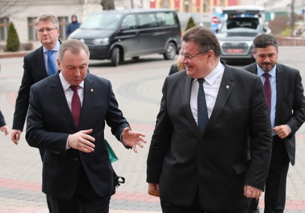 Minister of Foreign Affairs of Lithuania Linas Antanas Linkevicius in Minsk, Belarus - 04 Feb 2020