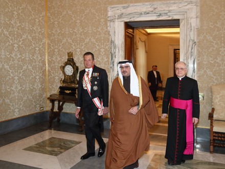 Bahrain Crown Prince Salman bin Hamad bin Isa al-Khalifa papal audience, Vatican City, Italy - 03 Feb 2020