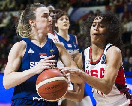 USA v Serbia, FIBA Women's Olympic Qualifying Tournament, Basketball, Stark Arena, Belgrade - 06 Feb 2020