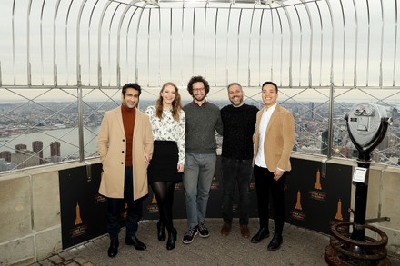 Empire State Building Host Kumail Nanjiani, Emily V. Gordon with shows Producers of Apple's Critically Acclaimed New Series "Little America", New York, USA - 05 Feb 2020