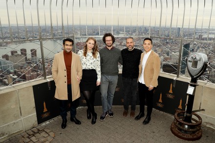 Empire State Building Host Kumail Nanjiani, Emily V. Gordon with shows Producers of Apple's Critically Acclaimed New Series "Little America", New York, USA - 05 Feb 2020