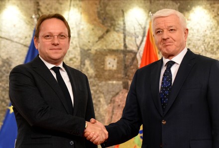 European Commissioner Oliver Varhelyi visits Montenegro, Podgorica - 07 Feb 2020