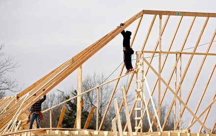 Large House Being Built Ground Near Editorial Stock Photo - Stock Image