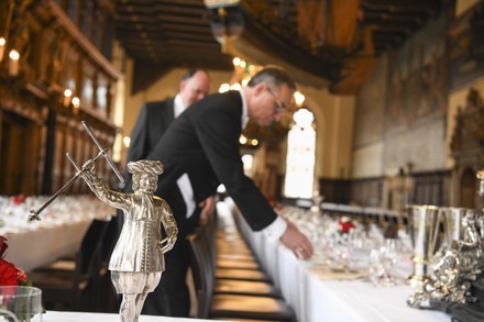 Waiters Arrange Table Setting 476th Schaffermahlzeit Editorial Stock ...