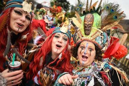 Revelers Celebrate During Annual Chinese Carnival Editorial Stock Photo ...