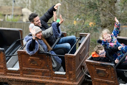 Michelle Heaton and family out and about, Chessington World of Adventures Resort, Surrey, UK - 23 Feb 2020
