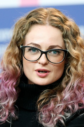 Russian Actress Olga Shkabarnya Attends Press Editorial Stock Photo
