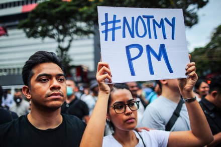 Demonstration to protest the ejection of the democratically elected government in Malaysia, Kuala Lumpur - 01 Mar 2020