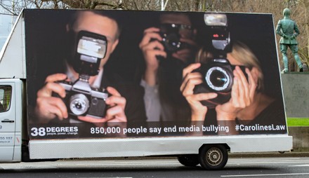 Caroline's Law Ad Vans, London, UK - 3 Mar 2020