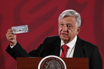 Lopez Obrador acquires the first number of the presidential plane raffle, Mexico City - 03 Mar 2020