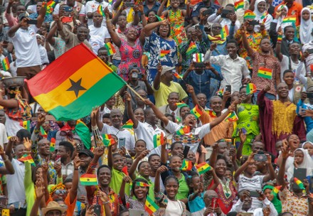 Ghanaians Many Them Draped National Colors Editorial Stock Photo ...