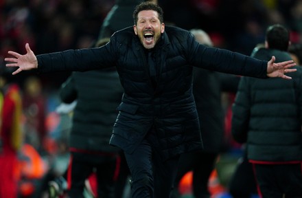 Atletico Madrid Manager Diego Simeone Celebrates Editorial Stock Photo ...