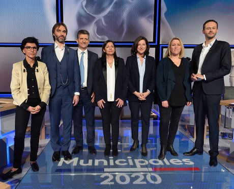Paris Mayoral candidate TV debate, St Cloud, France - 10 Mar 2020