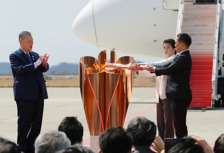 Olympic flame arrives in Japan, Higashimatsushima - 20 Mar 2020