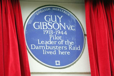 Guy Gibson V.c. (1918-1944) Was Commemorated With An English Heritage Blue Plaque On June 26 2006 At 2pm At 32 Aberdeen Place London Nw8. As A Leader Of The Dambusters Raid Gibson Is One Of The Most Celebrated Heroes Of The Second World War And Sir W