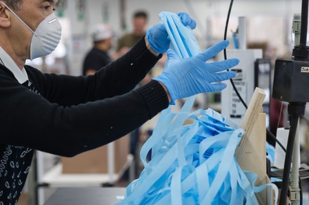 Washington State's furniture maker turns into masks factory amid coronavirus pandemic, Mukilteo, USA - 24 Mar 2020