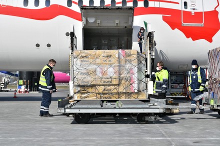 Medical supplies from China landed in Poland, Warsaw - 26 Mar 2020