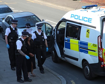 Police Officers Ignoring Social Distancing Rules Editorial Stock Photo