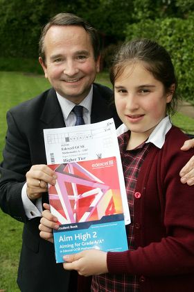 Alexandra Evans 12 Who Will Take A Maths Gcse With Her Father Richard. Picture By Glenn Copus