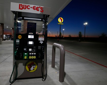 View Gas Pump Bucees Shows Low Editorial Stock Photo - Stock Image