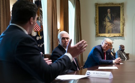 Trump meets with recovered COVID-19 patients, Washington, USA - 14 Apr 2020