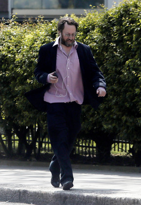 David Mitchell out and about, London, UK - 16 Apr 2020